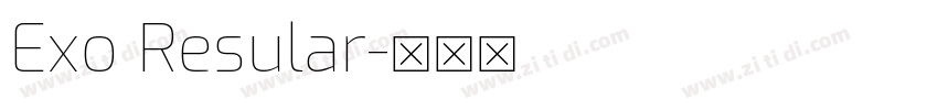 Exo Resular字体转换